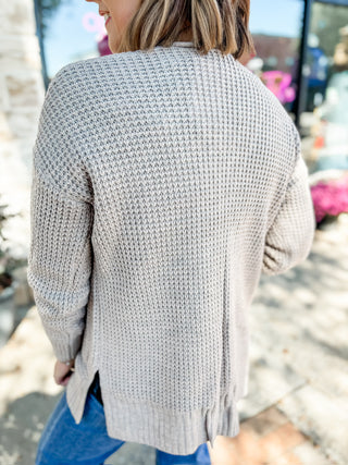 Easy Layers Waffle Cardigan