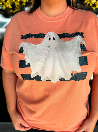 Spooky Stripes Ghost Tee