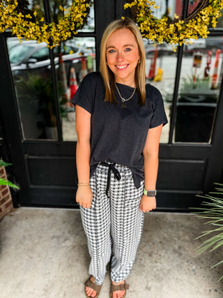 Black Brushed Barrel Pant