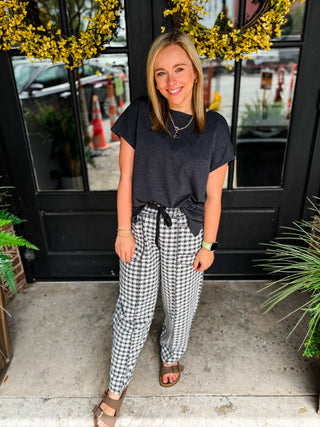 Black Brushed Barrel Pant