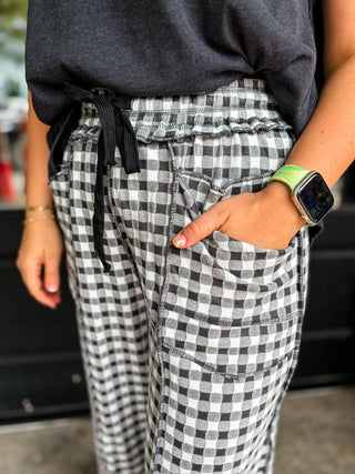Black Brushed Barrel Pant