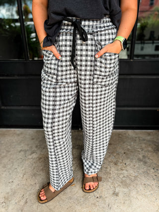 Black Brushed Barrel Pant