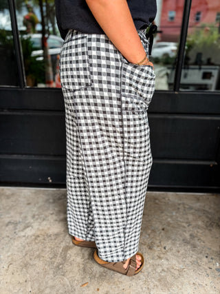 Black Brushed Barrel Pant