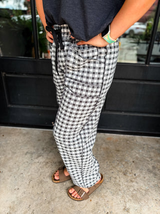 Black Brushed Barrel Pant