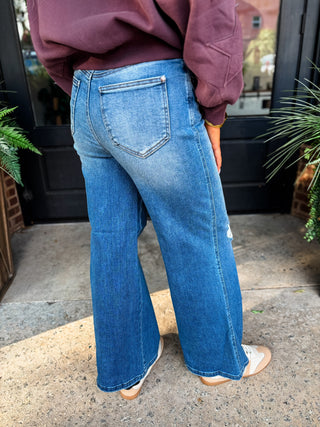 Lux Retro Wide Classic Stone Indigo Jean | Judy Blue