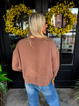 Ribbed Balloon Sleeve Pullover