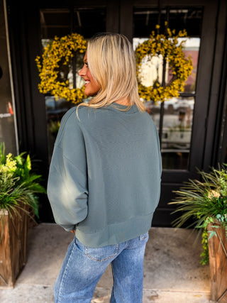 Ribbed Balloon Sleeve Pullover