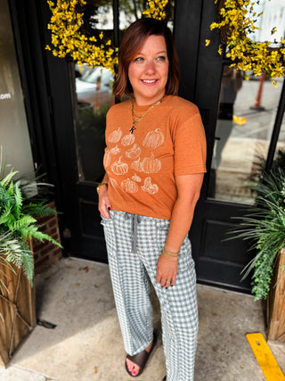 Blue Grey Brushed Barrel Pants