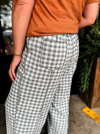 Blue Grey Brushed Barrel Pants