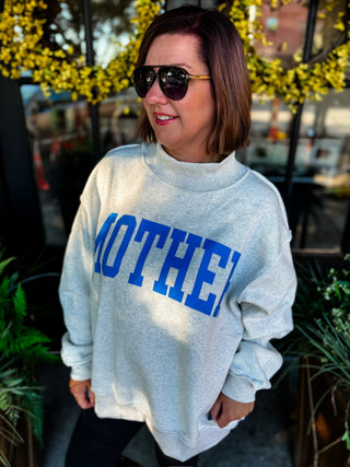 Mother + Cool Mom Reversible Mockneck Sweatshirt