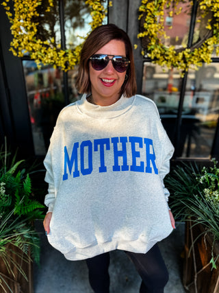 Mother + Cool Mom Reversible Mockneck Sweatshirt