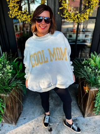 Mother + Cool Mom Reversible Mockneck Sweatshirt