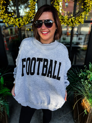 Football + Gameday Reversible Mockneck Sweatshirt