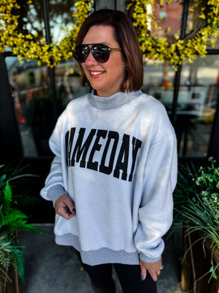 Football + Gameday Reversible Mockneck Sweatshirt