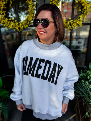 Football + Gameday Reversible Mockneck Sweatshirt