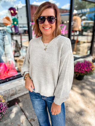 Soft Focus Balloon Sleeve Sweater