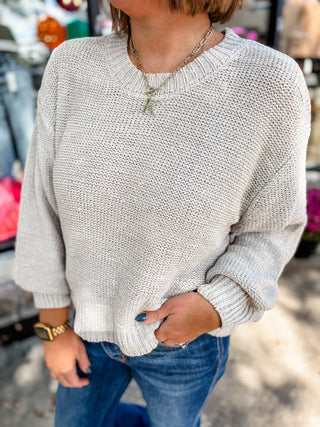 Soft Focus Balloon Sleeve Sweater
