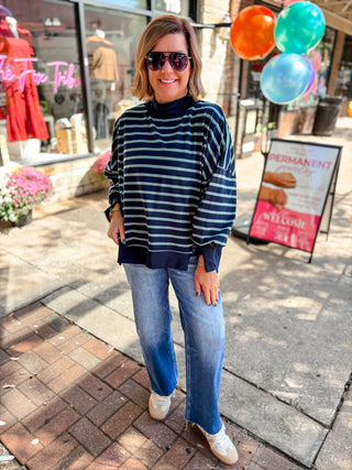 Between The Lines Mockneck Top