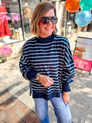 Between The Lines Mockneck Top