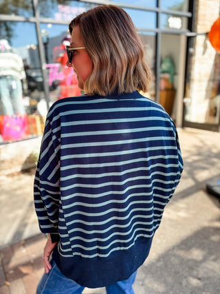 Between The Lines Mockneck Top