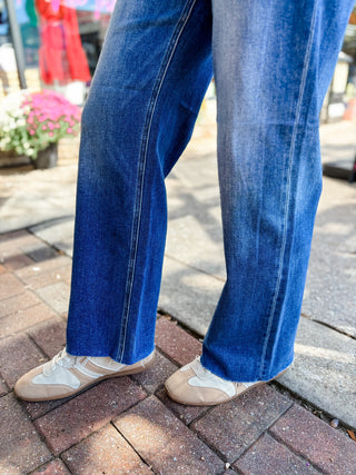 Risen On The Edge Crop Straight Jeans