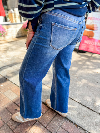 Risen On The Edge Crop Straight Jeans