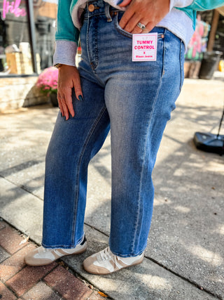 Risen Easy Does It Tummy Control Crop Jeans