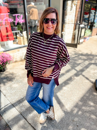 Between The Lines Mockneck Top
