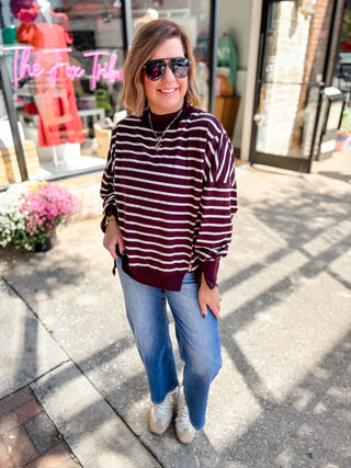 Between The Lines Mockneck Top