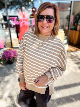 Between The Lines Mockneck Top