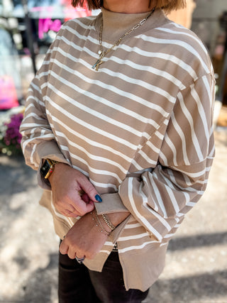 Between The Lines Mockneck Top