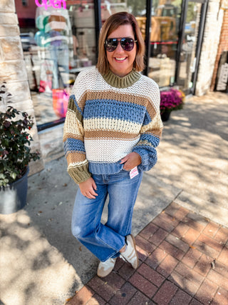 Autumn Skies Stripe Sweater