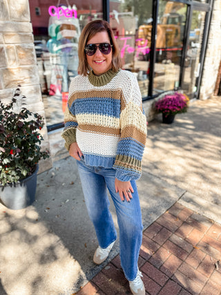 Autumn Skies Stripe Sweater