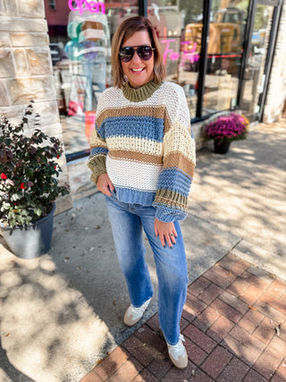 Autumn Skies Stripe Sweater