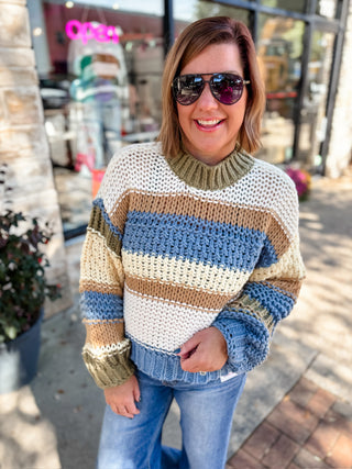 Autumn Skies Stripe Sweater