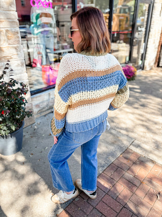 Autumn Skies Stripe Sweater