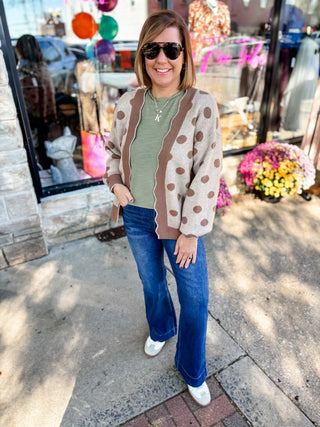 Vintage Charm Polka Dot Cardigan