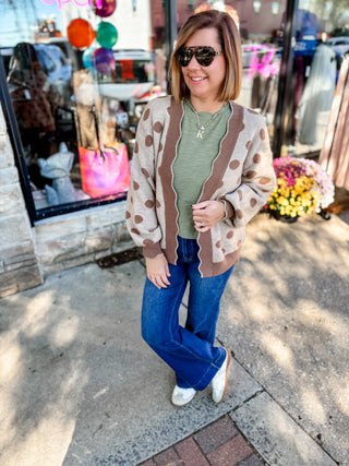 Vintage Charm Polka Dot Cardigan