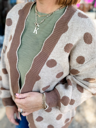 Vintage Charm Polka Dot Cardigan
