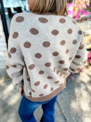 Vintage Charm Polka Dot Cardigan