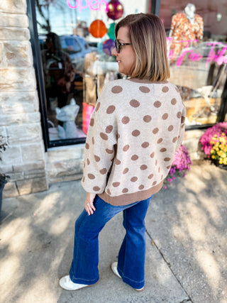 Vintage Charm Polka Dot Cardigan