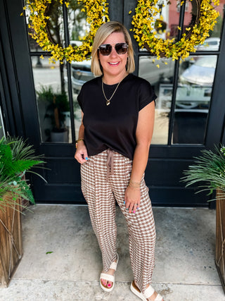 Caramel Brushed Barrel Pant