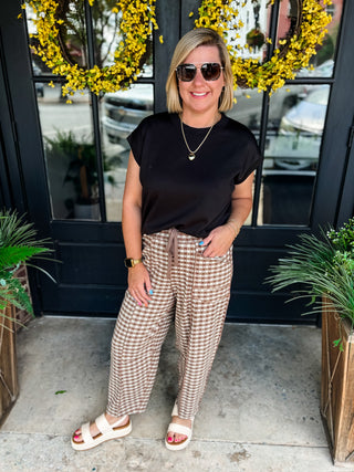 Caramel Brushed Barrel Pant