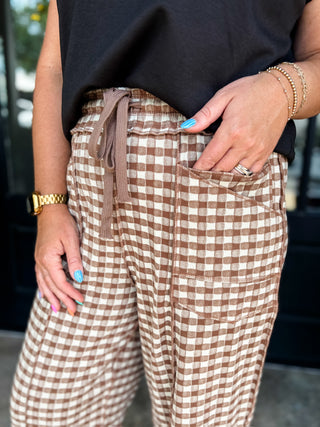 Caramel Brushed Barrel Pant
