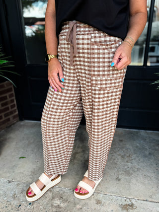 Caramel Brushed Barrel Pant