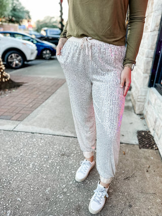 Sequin Joggers
