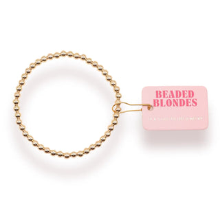 4mm Gold Beaded Bracelet | Beaded Blondes