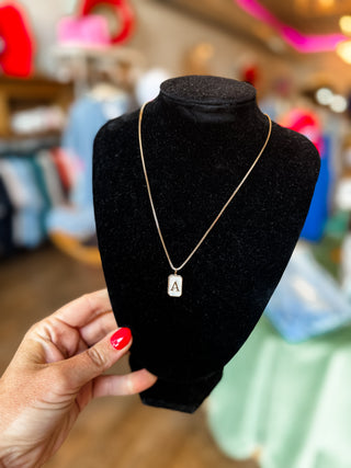 Pearl Initial Pendent Necklace