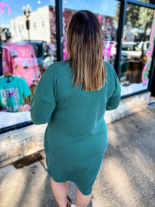Long Sleeve Ribbed Dress | Multiple Colors