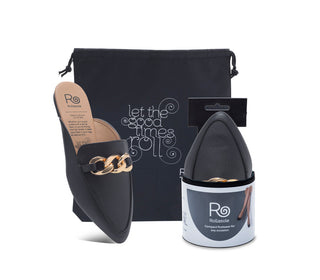Black Downtown Girl Mule | Rollasole